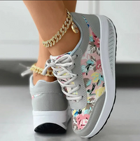 Luisa - Chaussures d'été en toile avec motif floral pour femmes