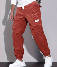 Pantalon en velours côtelé Léo pour hommes - Stylé et chaud