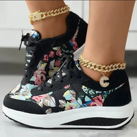 Luisa - Chaussures d'été en toile avec motif floral pour femmes