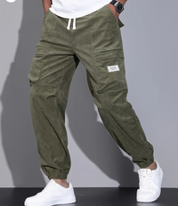 Pantalon en velours côtelé Léo pour hommes - Stylé et chaud