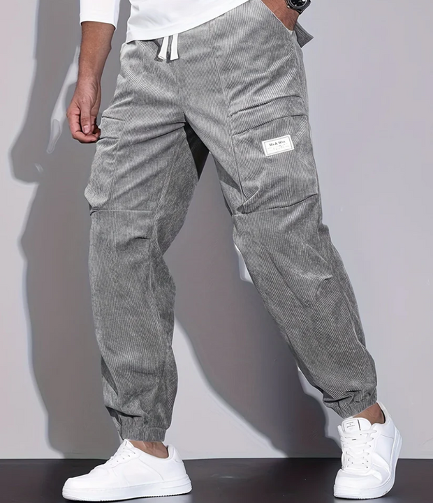 Pantalon en velours côtelé Léo pour hommes - Stylé et chaud