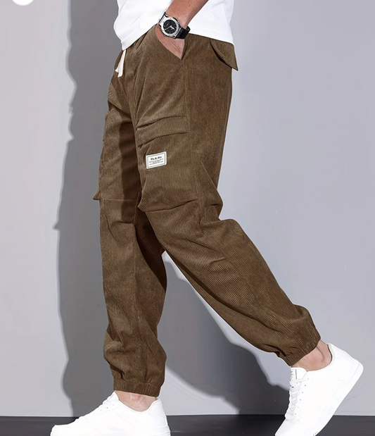 Pantalon en velours côtelé Léo pour hommes - Stylé et chaud