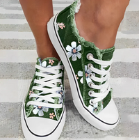 Rena - Baskets tendance pour femmes avec motif denim floral pour un look stylé