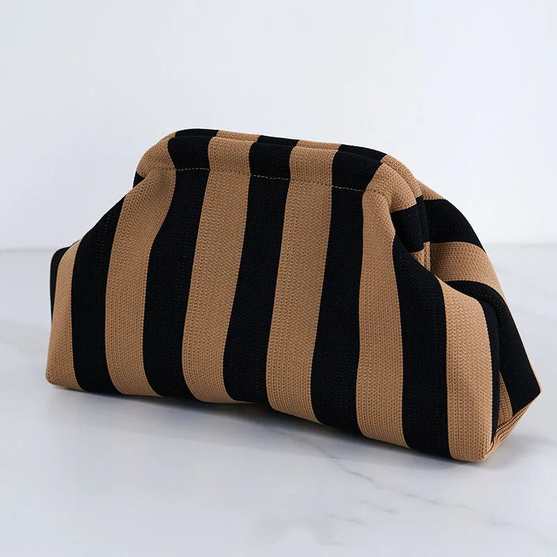 Women's gewebte Tasche Frühling Sommer Stil mit gestreiften Design