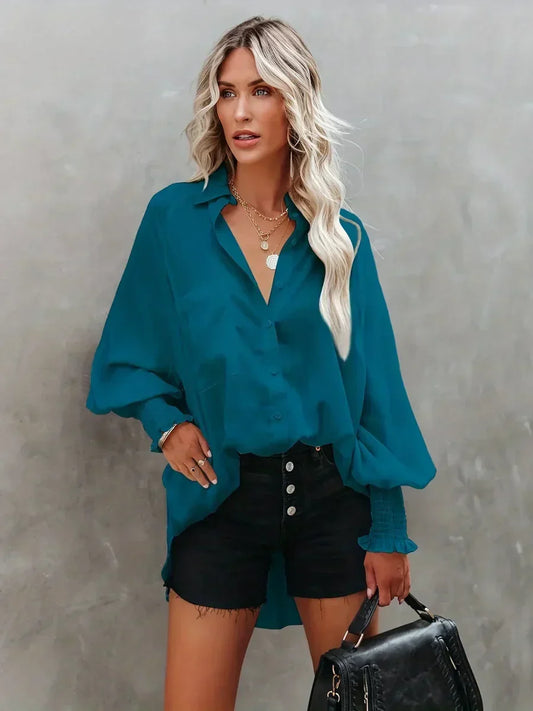 Anna T-shirt classique à manches longues pour femmes - Intemporel et polyvalent