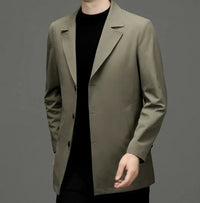 Manteau léger à revers pour hommes en gris - Noah