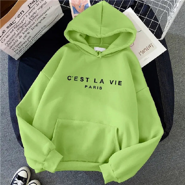 Pull à capuche ample à manches longues pour femmes