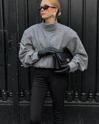 Kurze Damenjacke mit hohem Kragen - Yasmin