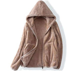 Kapuzenpulli aus Fleece in Übergröße - Norah