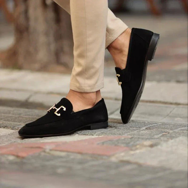 Loafers en daim élégants pour hommes avec lacets
