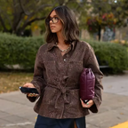 Elsie - Jeansjacke mit Leopardenmuster