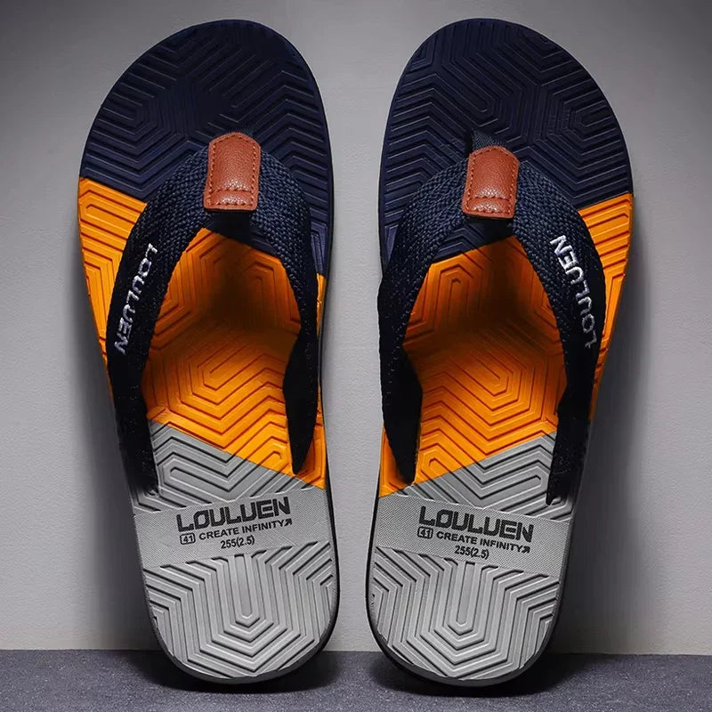 Herren-Sandalen mit strukturierter Sohle und Riemen - Peter
