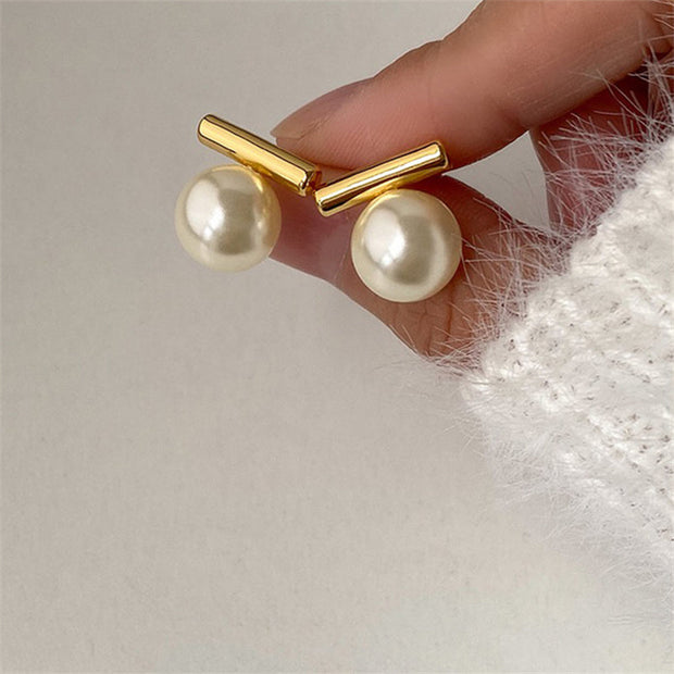 Boucles d'oreilles barrettes nacrées