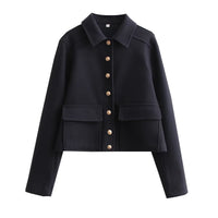 Veste Chic à Simple Boutonnage pour Femme