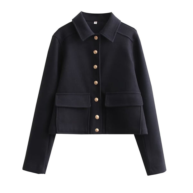 Veste Chic à Simple Boutonnage pour Femme