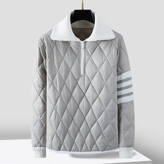 Wattiertes Sweatshirt mit Reißverschluss für Männer - Adam