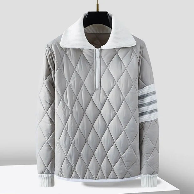 Sweat-shirt zippé matelassé pour hommes - Adam