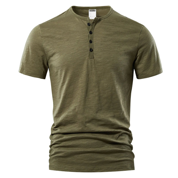T-shirt Henley pour homme - décontracté et classique