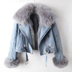 Damen-Jeansjacke mit Paspel - Serene