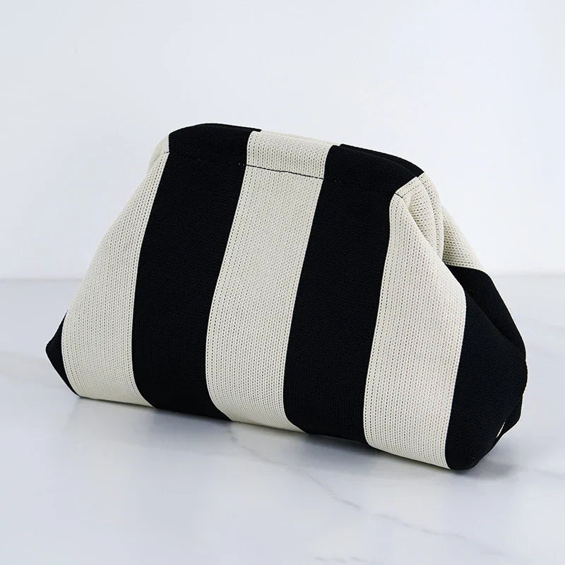 Women's gewebte Tasche Frühling Sommer Stil mit gestreiften Design