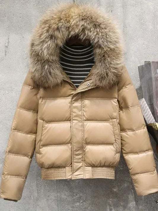 Veste matelassée avec capuche enveloppante pour femme - Romantza