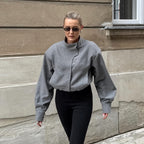 Kurze Damenjacke mit hohem Kragen - Yasmin