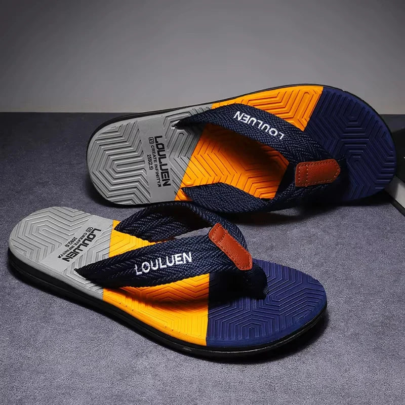 Herren-Sandalen mit strukturierter Sohle und Riemen - Peter
