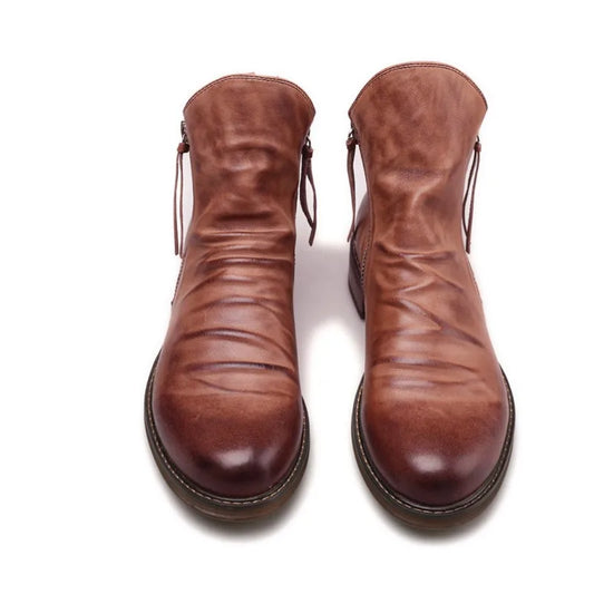 Bottes Chelsea élégantes en cuir véritable pour hommes