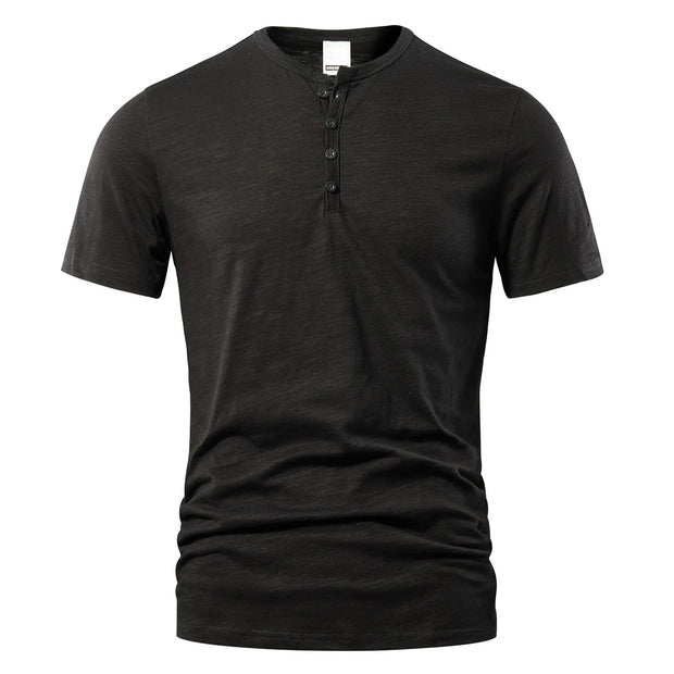 T-shirt Henley pour homme - décontracté et classique