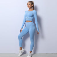 Ensemble de sport pour femmes : haut à manches longues et leggings ensembles - Fredia Sportset