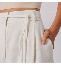 Jessyca - Pantalon de lin taille haute
