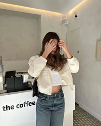 Blouson Bombardier à Manches pour Femme