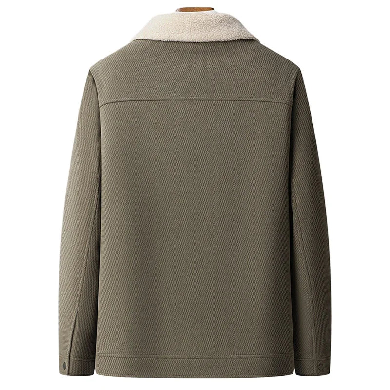 Herren-Fleece-Kragenjacke - Olivier