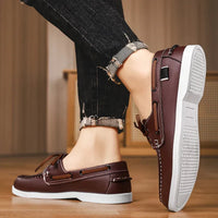 Chaussures de bateau en cuir - Leno