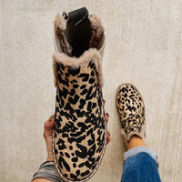 Elaine - Damen Chelsea Ankle Boots mit Leopardenmuster