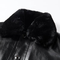 Veste en cuir végétalien avec col - Liam