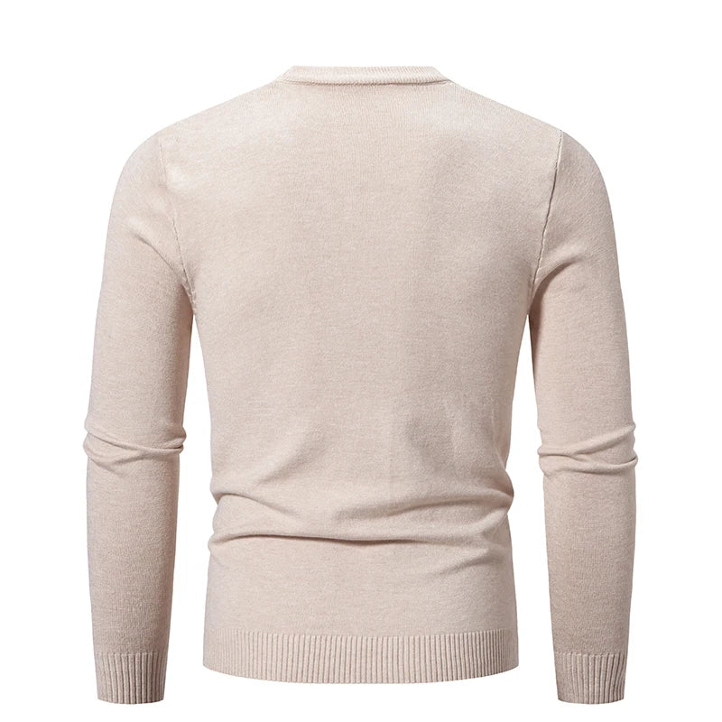 Herrenstrickpullover mit langen Ärmeln und Rundhalsausschnitt - Odrin
