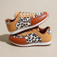Sneaker à empiècement léopard - Lana