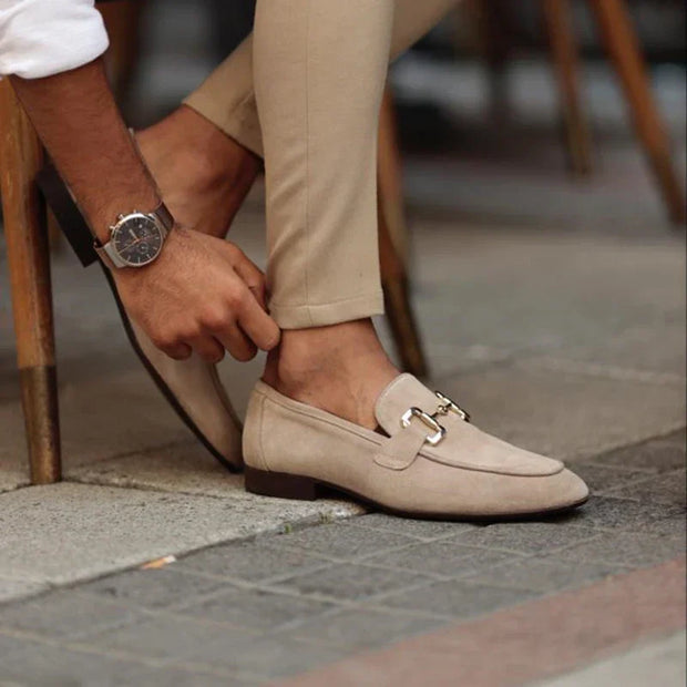 Loafers en daim élégants pour hommes avec lacets