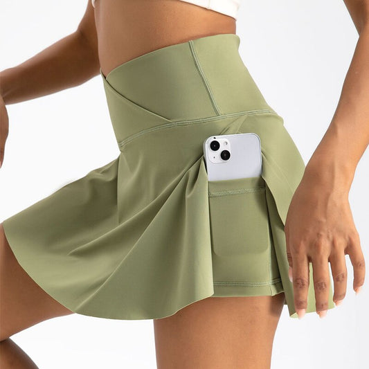 Jupe sportive taille haute avec poches - Jupe de sport Ragnilda