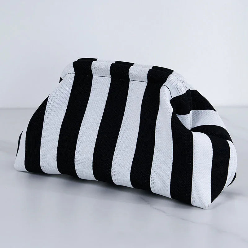 Women's gewebte Tasche Frühling Sommer Stil mit gestreiften Design