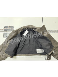 Classic Faux Leather Creation - Ladies Vintage Jacket with Belt