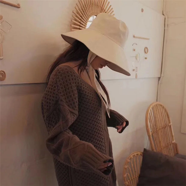 Pare-soleil pliable Chic Coton Lin Plage Chapeau de soleil
