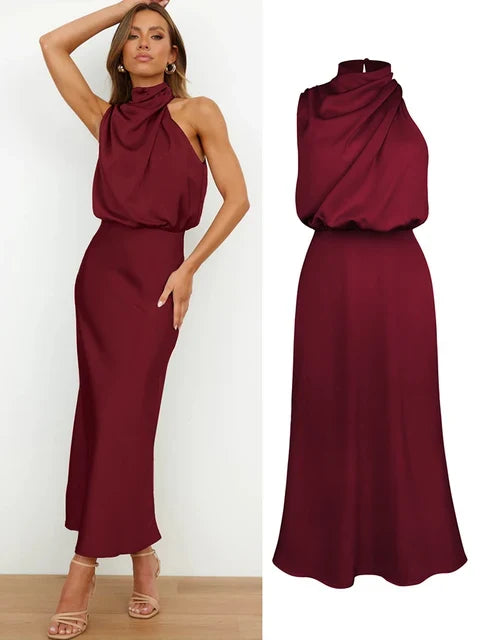 Elise - Elegant satin dress