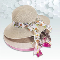 Chapeau mode d'été avec cravate chic