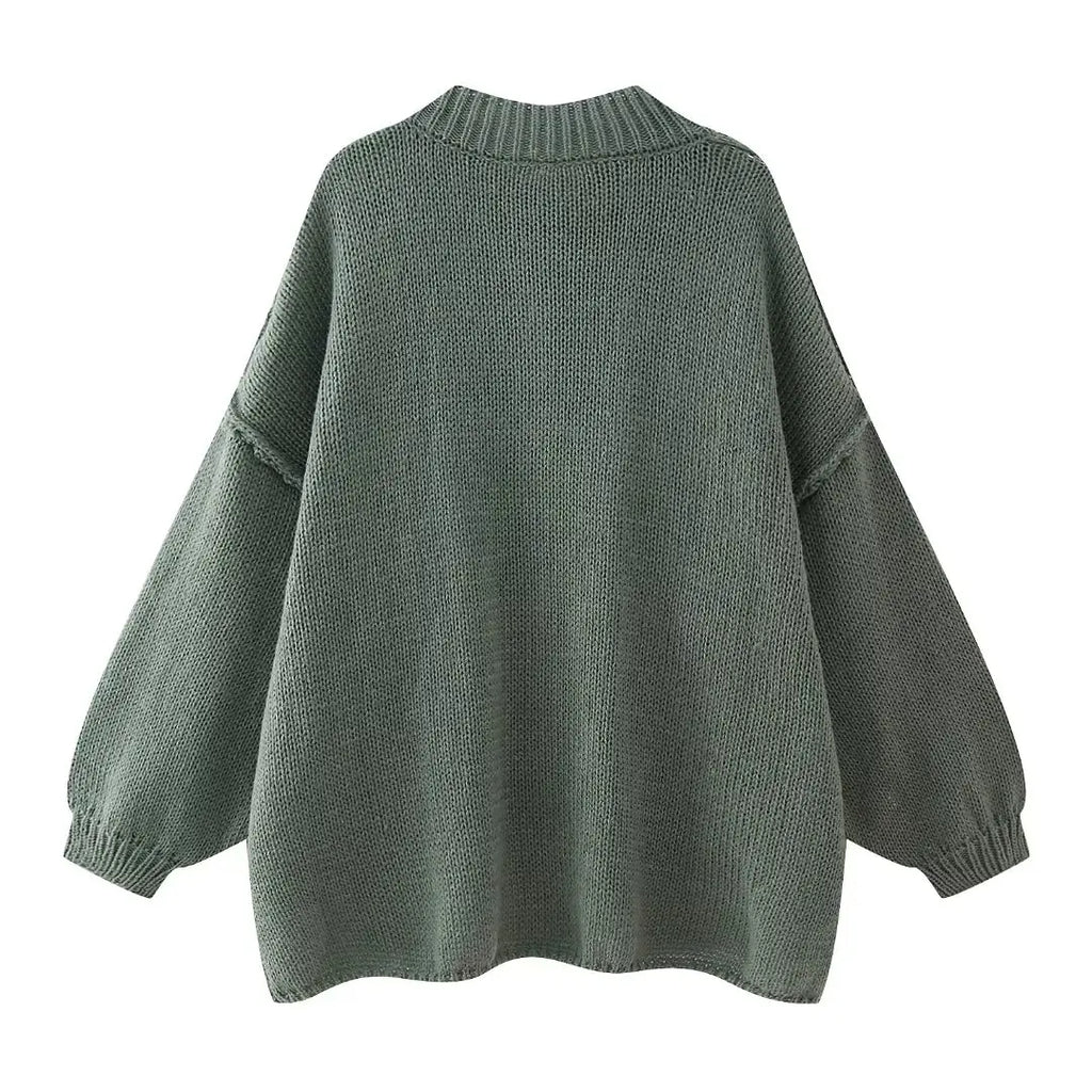 Ursula - Gebreid oversized-Weste
