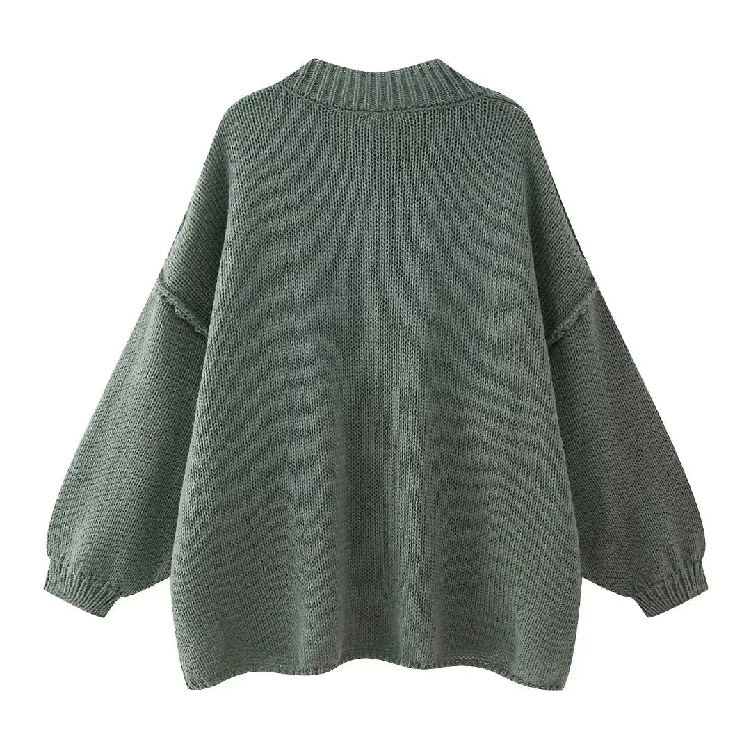 Ursula - Gebreid oversized-Weste