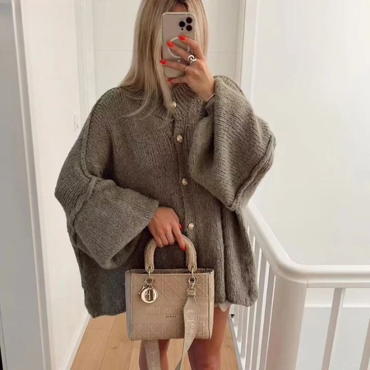 Ursula - Gebreid oversized-Weste