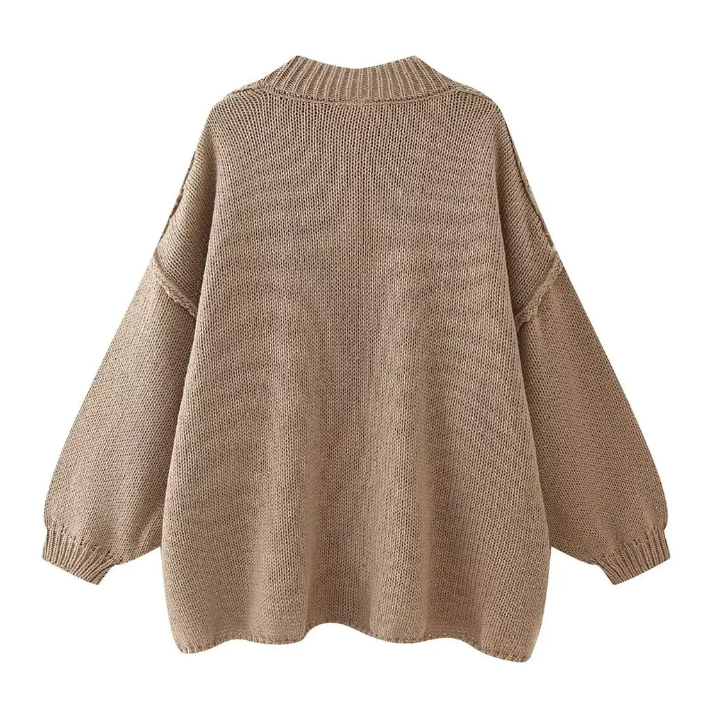 Ursula - Gebreid oversized-Weste