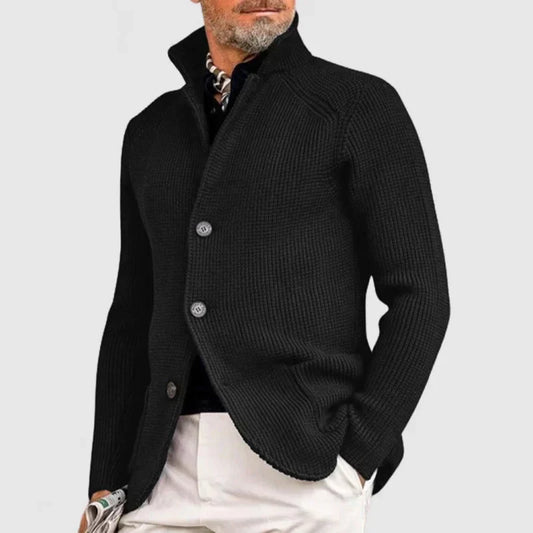 Élégant cardigan pour hommes avec patte de boutonnage